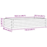 Plantenbak 110x60x23 cm massief douglashout