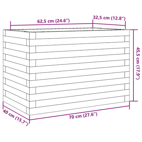 Plantenbak 70x40x45,5 cm geïmpregneerd grenenhout