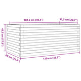 Plantenbak 110x60x45,5 cm massief grenenhout