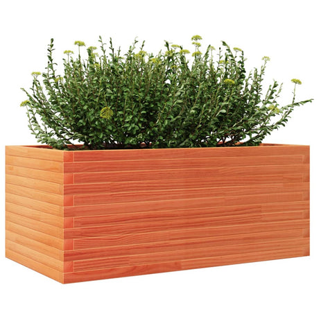 Plantenbak 110x60x45,5 cm massief grenenhout wasbruin