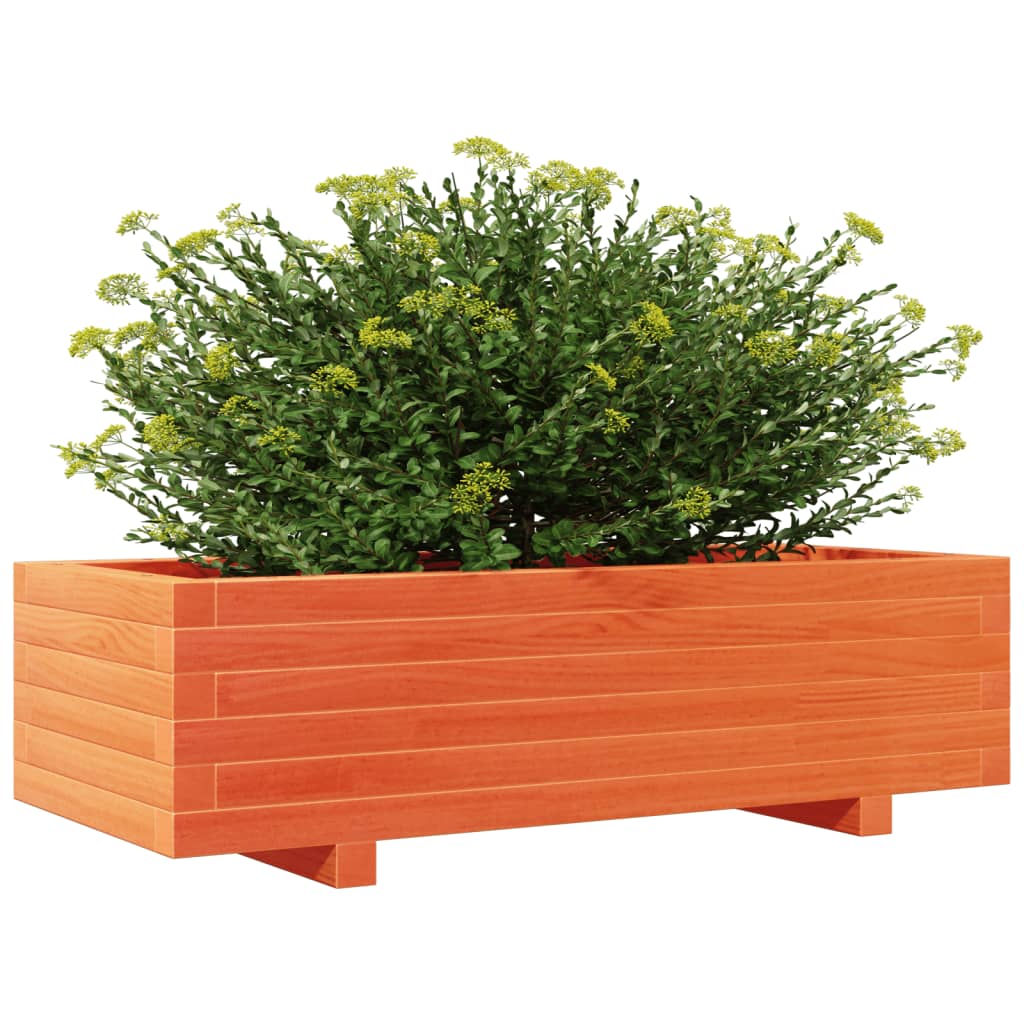 Plantenbak 90x40x26,5 cm massief grenenhout wasbruin