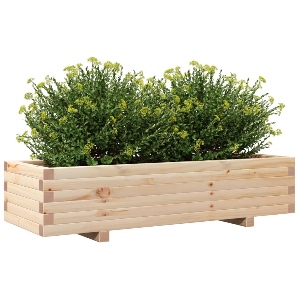 Plantenbak 110x40x26,5 cm massief grenenhout