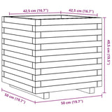 Plantenbak 50x50x49,5 cm massief grenenhout