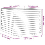 Plantenbak 60x60x49,5 cm massief grenenhout wit