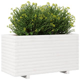 Plantenbak 90x40x49,5 cm massief grenenhout wit