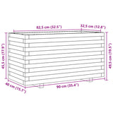 Plantenbak 90x40x49,5 cm massief grenenhout wit