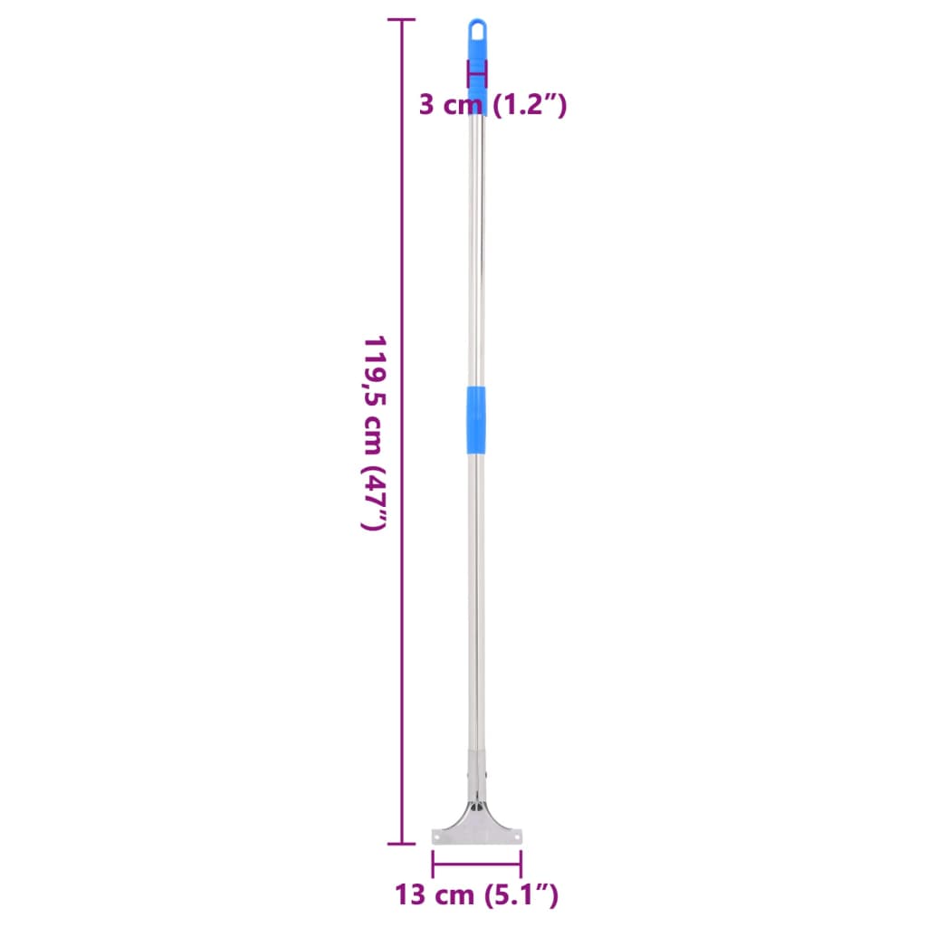 Vloerwisserhandgrepen 5 st 119,5 cm staal en kunststof - AllerleiShop