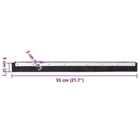 Vloerwisserkop 55,5x2x5 cm staal en rubber - AllerleiShop