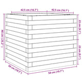 Plantenbak 50x50x46 cm massief grenenhout wit - AllerleiShop