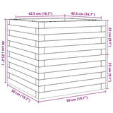 Plantenbak 50x50x46 cm massief grenenhout wasbruin - AllerleiShop