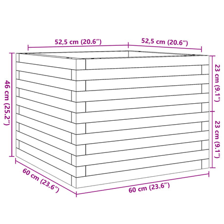 Plantenbak 60x60x46 cm massief grenenhout - AllerleiShop