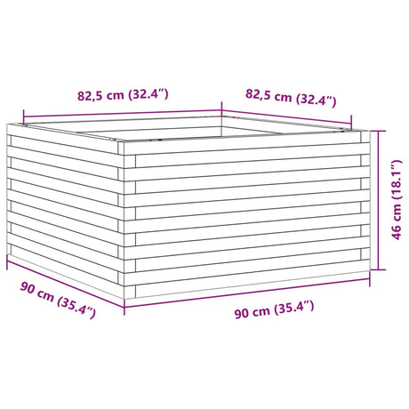 Plantenbak 90x90x46 cm massief grenenhout - AllerleiShop