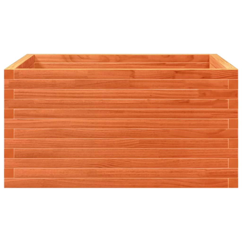 Plantenbak 90x90x46 cm massief grenenhout wasbruin - AllerleiShop