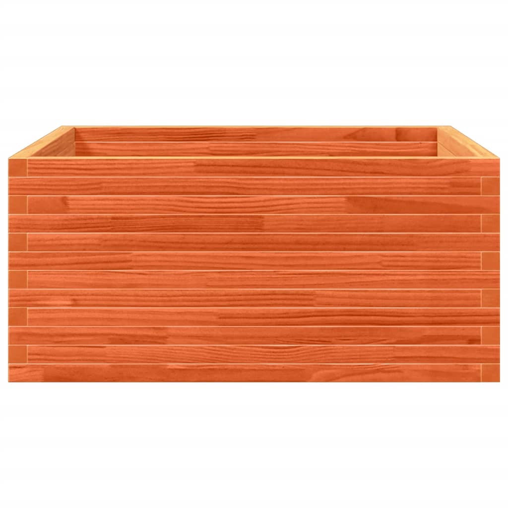 Plantenbak 100x100x46 cm massief grenenhout wasbruin - AllerleiShop