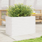 Plantenbak 70x40x46 cm massief grenenhout wit - AllerleiShop