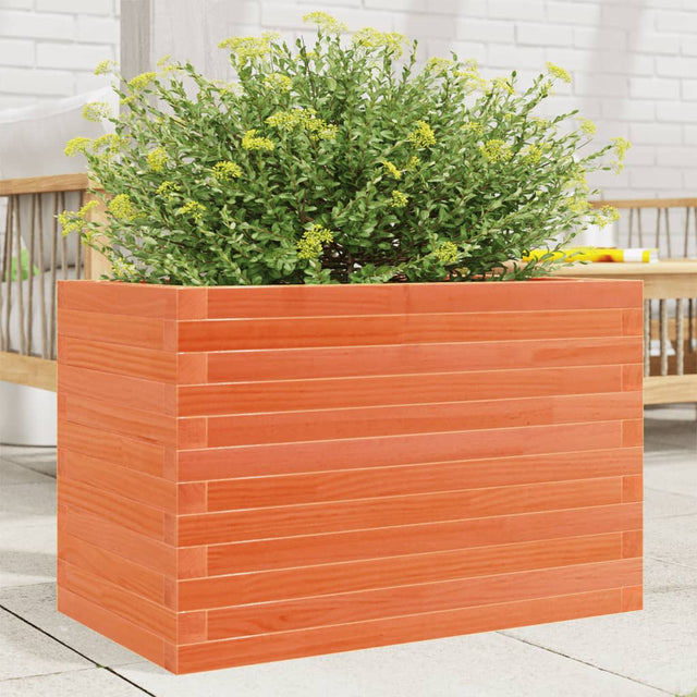 Plantenbak 70x40x46 cm massief grenenhout wasbruin - AllerleiShop