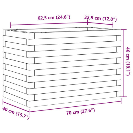 Plantenbak 70x40x46 cm geïmpregneerd grenenhout - AllerleiShop