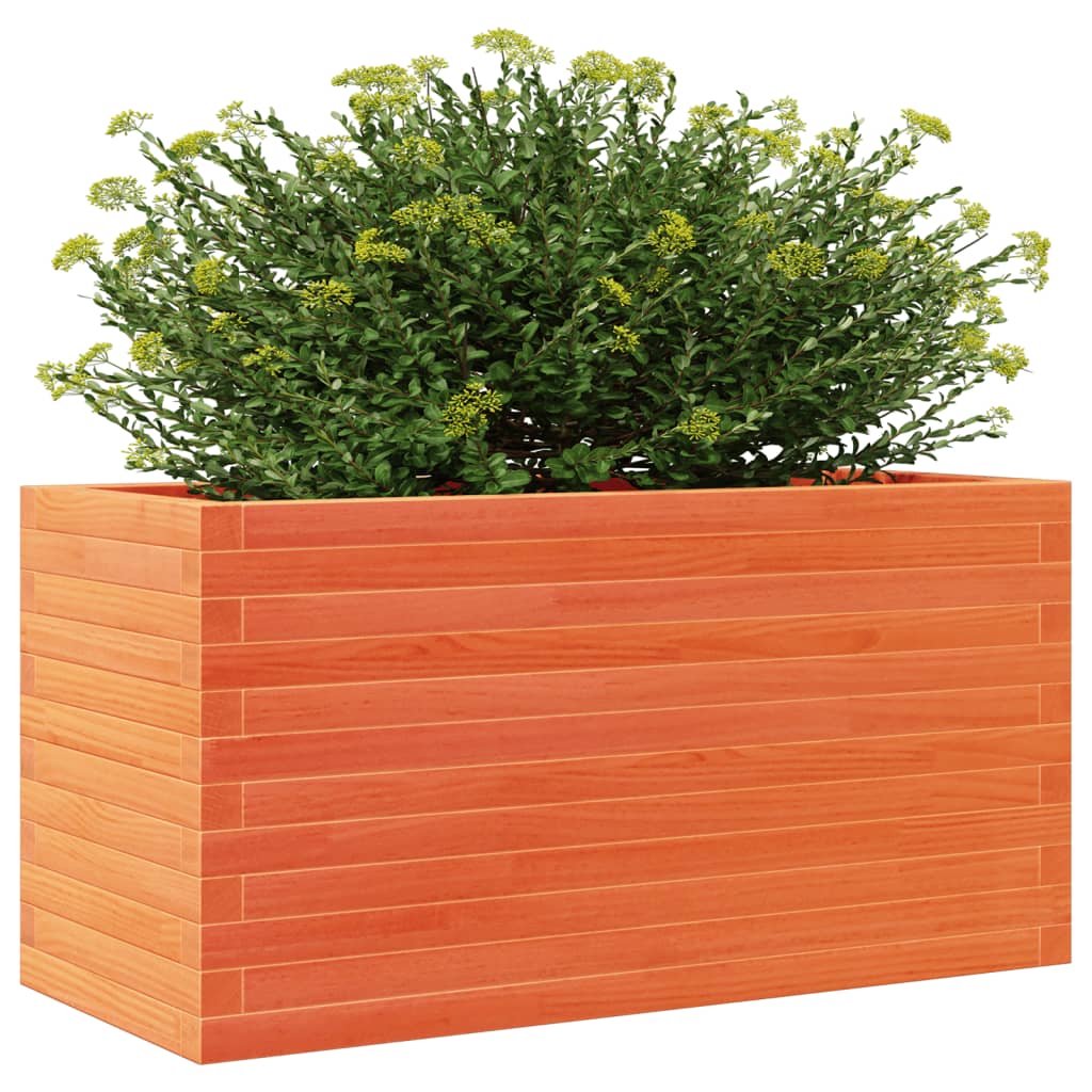 Plantenbak 90x40x46 cm massief grenenhout wasbruin - AllerleiShop