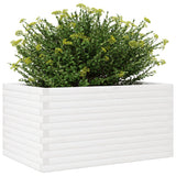 Plantenbak 90x60x46 cm massief grenenhout wit - AllerleiShop