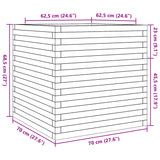 Plantenbak 70x70x68,5 cm massief grenenhout - AllerleiShop