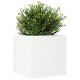 Plantenbak 70x70x68,5 cm massief grenenhout wit - AllerleiShop