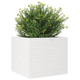 Plantenbak 80x80x68,5 cm massief grenenhout wit - AllerleiShop