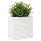 Plantenbak 70x40x68,5 cm massief grenenhout wit - AllerleiShop