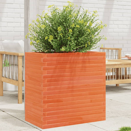 Plantenbak 70x40x68,5 cm massief grenenhout wasbruin - AllerleiShop