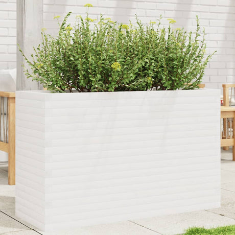 Plantenbak 110x40x68,5 cm massief grenenhout wit - AllerleiShop