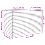 Plantenbak 110x60x68,5 cm massief douglashout - AllerleiShop