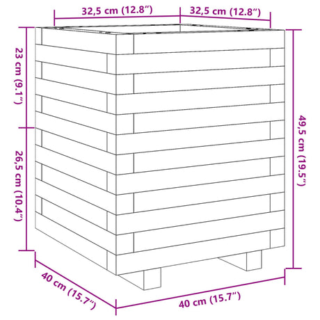 Plantenbak 40x40x49,5 cm massief grenenhout - AllerleiShop