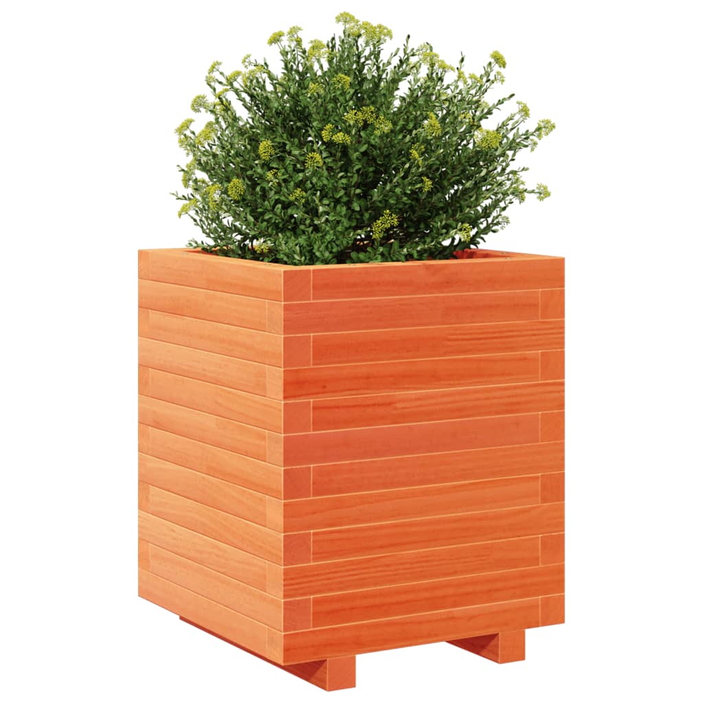 Plantenbak 40x40x49,5 cm massief grenenhout wasbruin - AllerleiShop