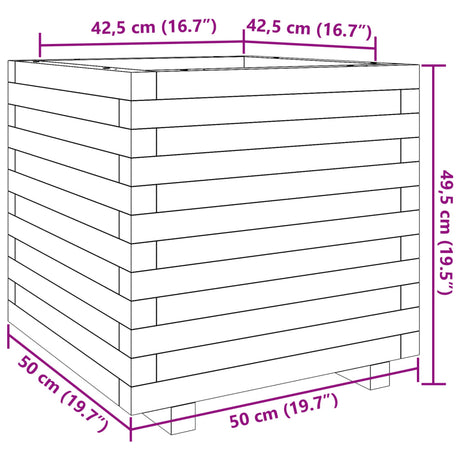 Plantenbak 50x50x49,5 cm massief grenenhout - AllerleiShop