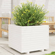 Plantenbak 60x60x49,5 cm massief grenenhout wit - AllerleiShop