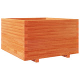 Plantenbak 80x80x49,5 cm massief grenenhout wasbruin - AllerleiShop