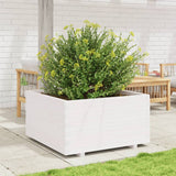 Plantenbak 90x90x49,5 cm massief grenenhout wit - AllerleiShop