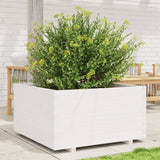 Plantenbak 90x90x49,5 cm massief grenenhout wit - AllerleiShop