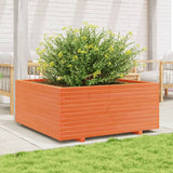 Plantenbak 110x110x49,5 cm massief grenenhout wasbruin - AllerleiShop