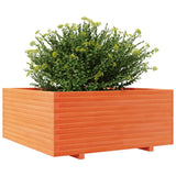 Plantenbak 110x110x49,5 cm massief grenenhout wasbruin - AllerleiShop