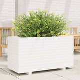 Plantenbak 90x40x49,5 cm massief grenenhout wit - AllerleiShop