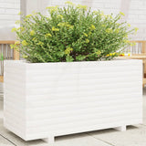 Plantenbak 90x40x49,5 cm massief grenenhout wit - AllerleiShop