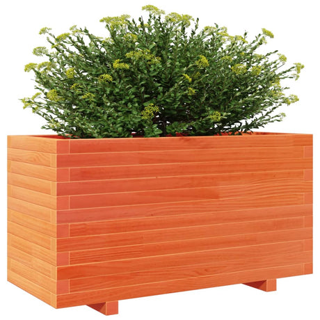 Plantenbak 90x40x49,5 cm massief grenenhout wasbruin - AllerleiShop