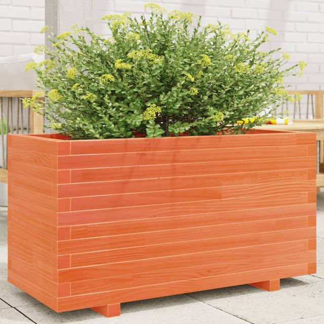 Plantenbak 90x40x49,5 cm massief grenenhout wasbruin - AllerleiShop