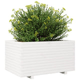 Plantenbak 90x60x49,5 cm massief grenenhout wit - AllerleiShop