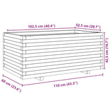 Plantenbak 110x60x49,5 cm massief douglashout - AllerleiShop