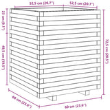 Plantenbak 60x60x72,5 cm massief grenenhout - AllerleiShop