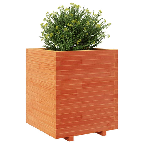 Plantenbak 60x60x72,5 cm massief grenenhout wasbruin - AllerleiShop