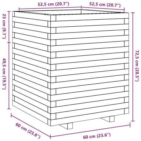 Plantenbak 60x60x72,5 cm massief douglashout - AllerleiShop