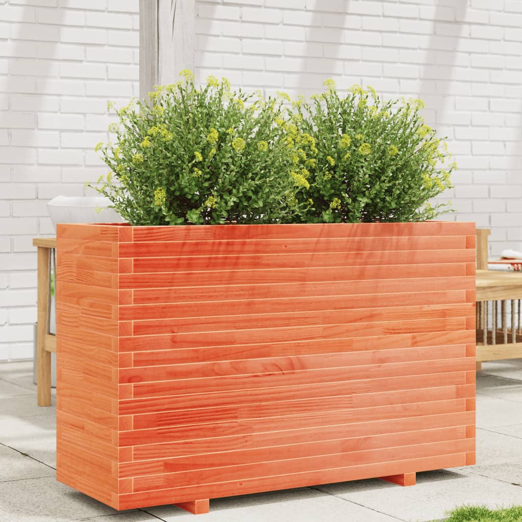 Plantenbak 110x40x72,5 cm massief grenenhout wasbruin - AllerleiShop