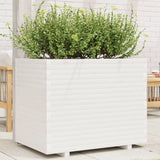 Plantenbak 90x60x72,5 cm massief grenenhout wit - AllerleiShop